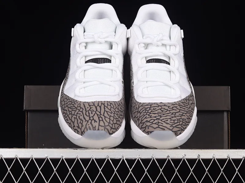 All categories Air Jordan Jordan series basketball shoes Air Jordan 11 F version Air Jordan AJ11 Low "White Cement" AJ11 Joe 11 white cement gray snake pattern genuine carbon AV2187-140